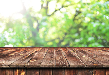 Empty wooden table background