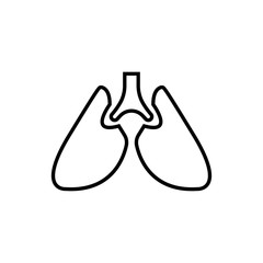 Human lung icon vector