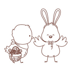 Happy  farm animals outline