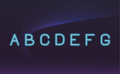 letters font neon