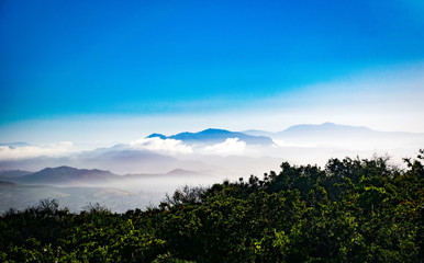 Fototapeta na wymiar Misty Laguna Mountains