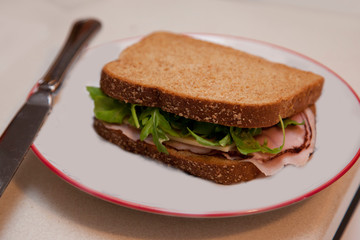 Sandwich on a plate