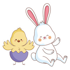 Happy farm animals cartoon