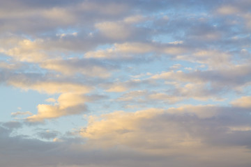 Beautiful cozy sky with fluffy cloud
