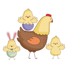 Happy farm animals cartoon