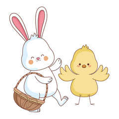 Happy farm animals cartoon