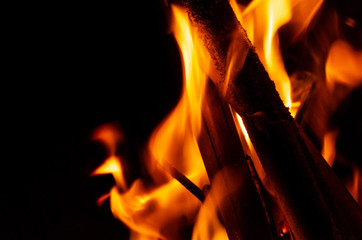 焚火　キャンプ