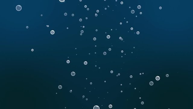 Loopable animation of bubbles moving upwards in an incremental manner.
