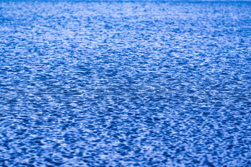 Full frame of blue water with small ripples 