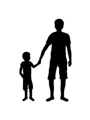 kind team vater papa und sohn vatertag dad familie großer bruder kleiner bruder paar liebe 2 freunde clipart silhouette cool design