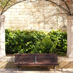 Palma Mallorca almudaina kings palace garden park bench