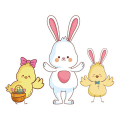 Happy farm animals cartoon