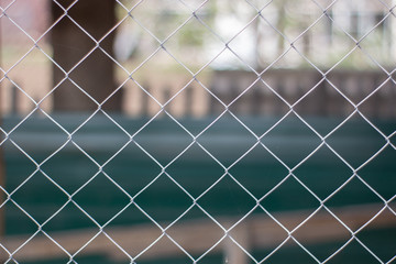 Metal mesh fence as background
