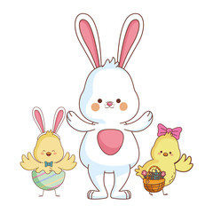 Obraz premium Happy farm animals cartoon