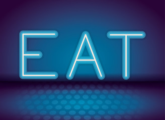 eat neon advertising