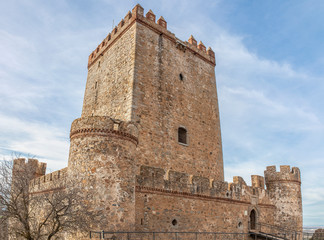 Fototapeta na wymiar Nogales Castle, Badajoz, Spain. 15th Century defensive fortress
