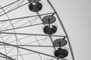 Ferris wheel on background of blue sky
