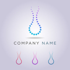 Abstract logo templates form falling water droplets for your business and company