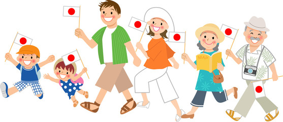 応援をする家族