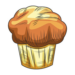 Fresh food nutrition healthy hand drawn