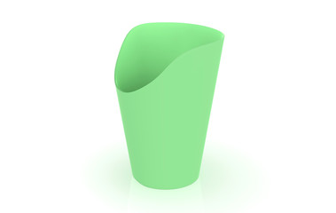 Disposable French Fries Box . 3d illustration 