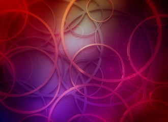 Abstract geometry. Circle shapes chaotic pattern. 3D rendering