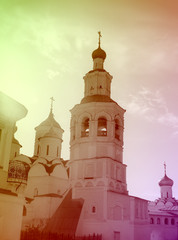 Bell tower of Spaso-Prilutsky Monastery in the Vologda city, Russia.