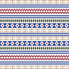 Ethnic seamless patterns. Aztec geometric backgrounds. Stylish navajo fabric. Tribal background texture. Modern abstract wallpaper. Vector illustration. - Vector