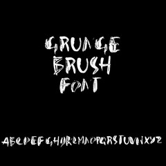 Hand drawn dry brush lettering. Grunge style alphabet. Handwritten font. Vector illustration.