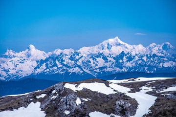 Beautiful view of Shika Snow Mountain at Shangri-La, China