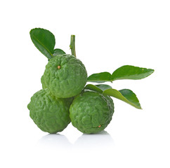 Bergamot fruit isolated on white background.