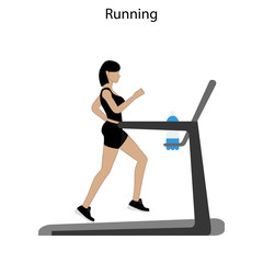 Fototapeta premium Running workout illustration