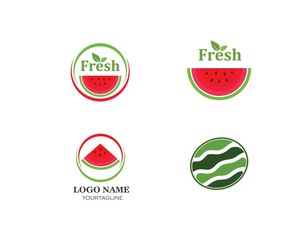 watermelon logo icon vector illustration