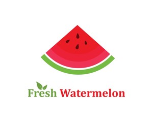 watermelon logo icon vector illustration