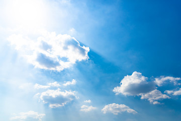 Blue sky background with clouds.