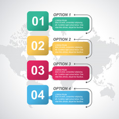 Steps Process Modern Marketing Business Infographic Banner Template