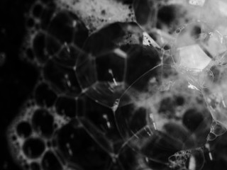 close up bubbles water foam background, abstract bubble soap texture