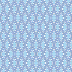 seamless Thai pattern, blue and white modern shape for design, porcelain, ceramic tile, texture, wall, paper and fabric, vector illustration - Vector