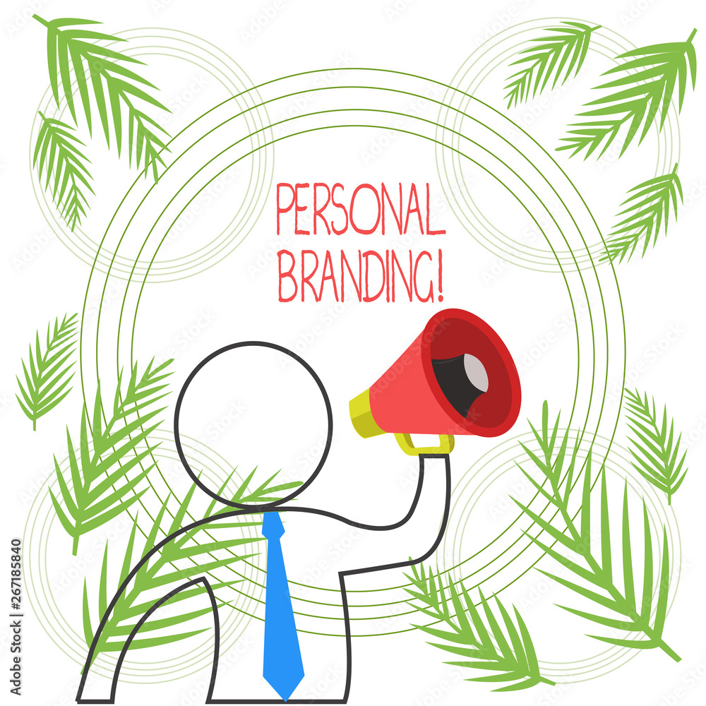 Fototapete Word writing text Personal Branding. Business photo showcasing process of creating a recognizable professional name