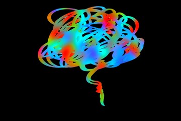 vector illustration of human brain