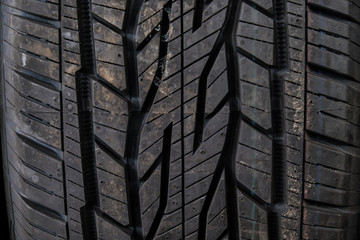 New tire texture black car rubber