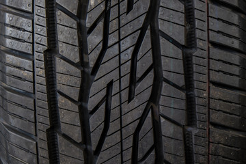 New tire texture black car rubber