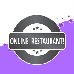 Handwriting text writing Online Restaurant. Conceptual photo internet that connects the restaurant or the food company