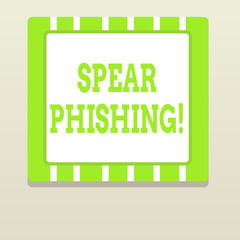 Fototapeta premium Word writing text Spear Phishing. Business photo showcasing Sending fake emails to extract financial data from user