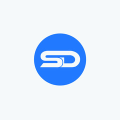 S and D letter icon logo vector