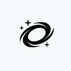 Space galaxy logo icon vector