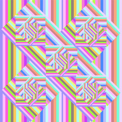 Fototapeta na wymiar Multicolored pastel striped patten