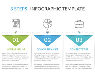 Infographic Template with 3 Steps