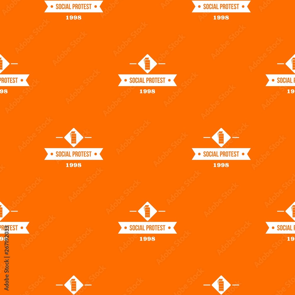 Poster protester gas grenade pattern vector orange for any web design best