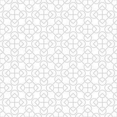 Geometric seamless pattern. Gray design on white background